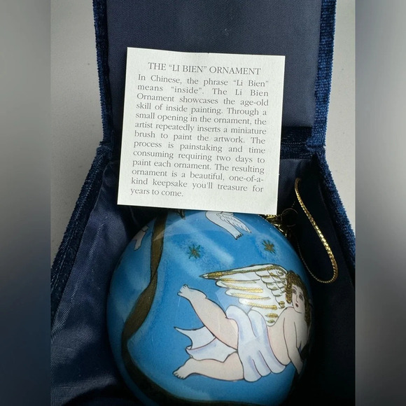 Li Bien Joyeux Noel 2001 Christmas Ornament - Angels and Doves Original Gift Box - Picture 4 of 5